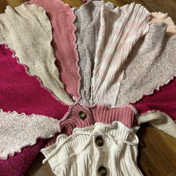 Upcycled Handmade Sweater Coat - Picture 9 of 15